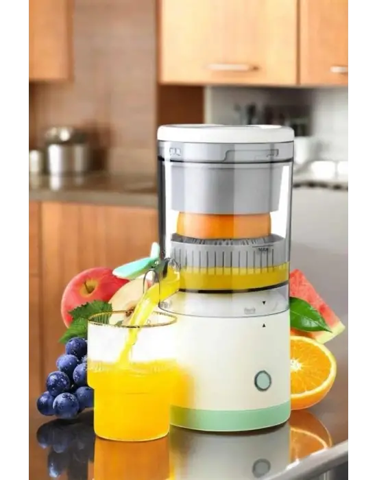 Meyve Sıkacağı Usb Şarjlı Taşınabilir Çift Bıçaklı Güvenlik Kilidi