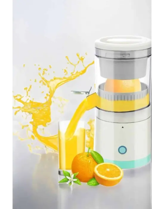 Meyve Sıkacağı Usb Şarjlı Taşınabilir Çift Bıçaklı Güvenlik Kilidi