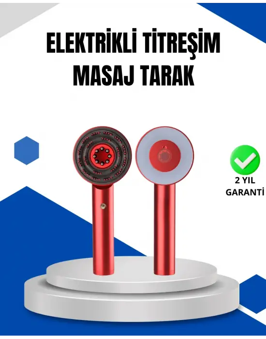 Mikro Akım Teknolojili Elektrikli Saç Masaj Fırçası Yağ Uygulamalı
