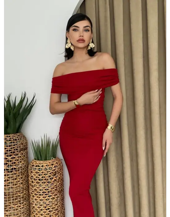 Milan Madonna Yaka Kalem Elbise