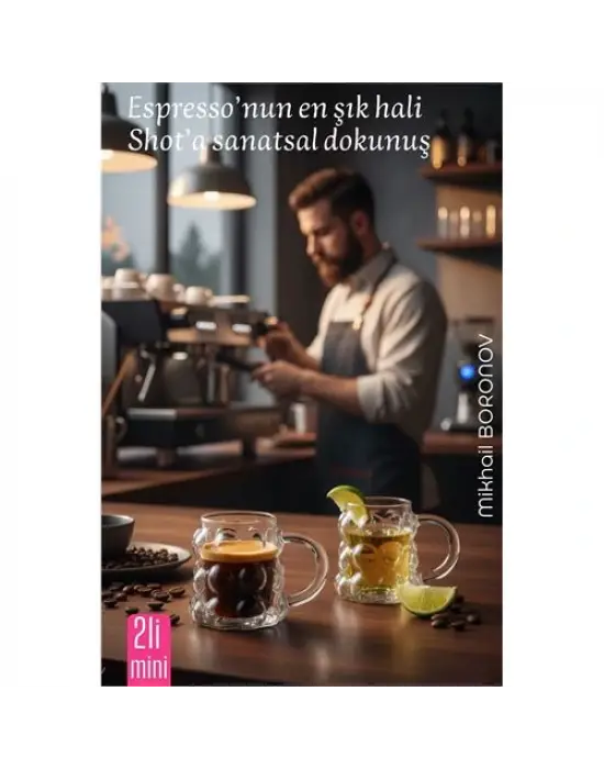 Mini Bubble Espresso & Shot Bardak Borosilikat Cam  – 2’li Set (6x5 cm)