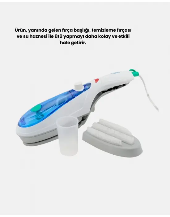 Mini Buharlı Seyahat Ütüsü – Hızlı Isınan, Koku Giderici, Her Kumaşa Uygun Taşınabilir Ütü