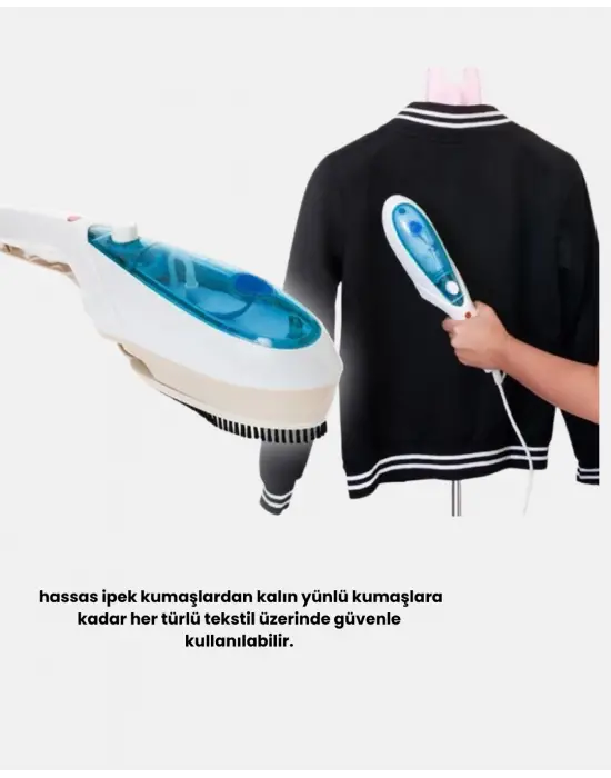 Mini Buharlı Seyahat Ütüsü – Hızlı Isınan, Koku Giderici, Her Kumaşa Uygun Taşınabilir Ütü