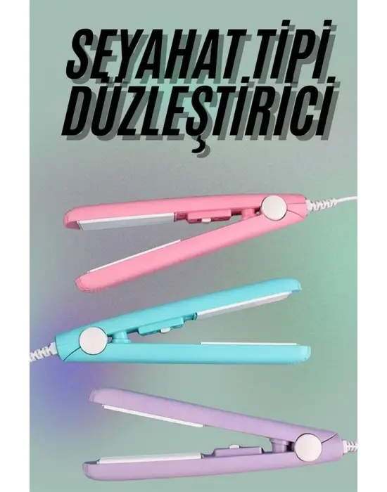 Mini Düzleştirici Seramik Kaplama Seyahat Tipi Elektriklenme Karşıtı