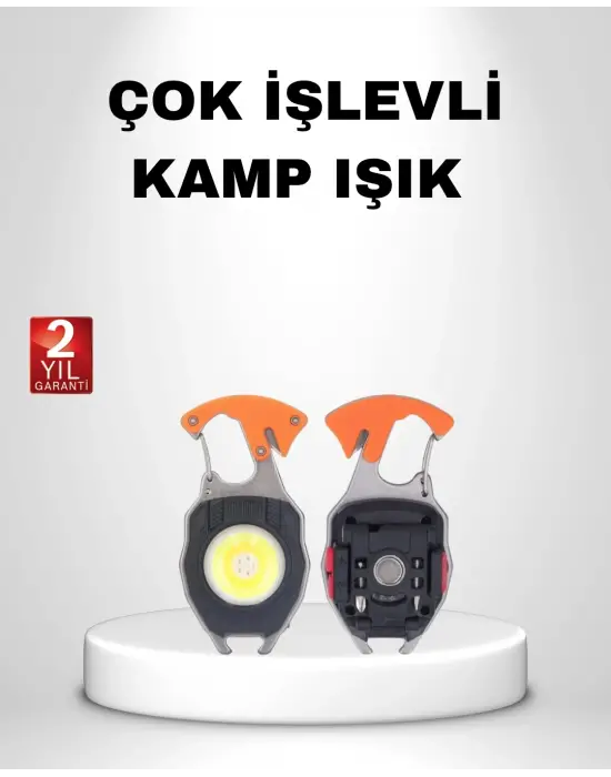 Mini Led Anahtarlık Fener – Şişe Açacağı, Tornavida, Düdük Ve Usb Şarj Özellikli