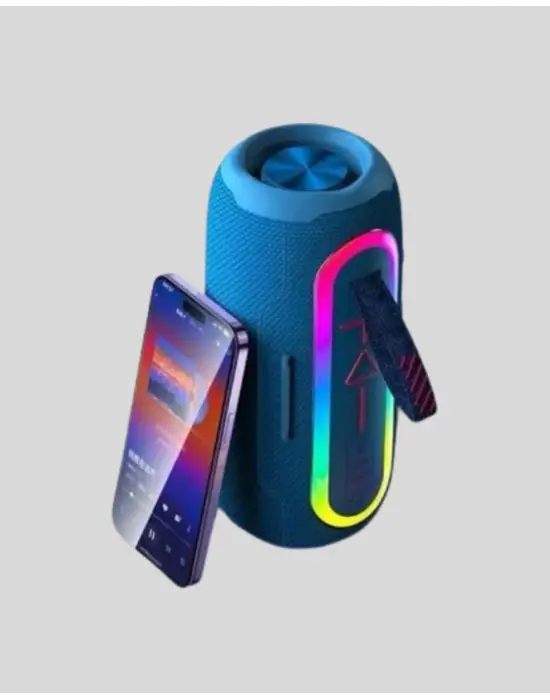 Mini Mavi Bluetooth Hoparlör Şık Görünüm Ve Taşınabilir Güçlü Ses