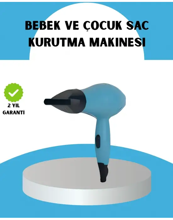 Mini Saç Kurutma Makinesi – Sessiz, Güvenli Ve Hafif – Çocuklar İçin Özel Tasarım