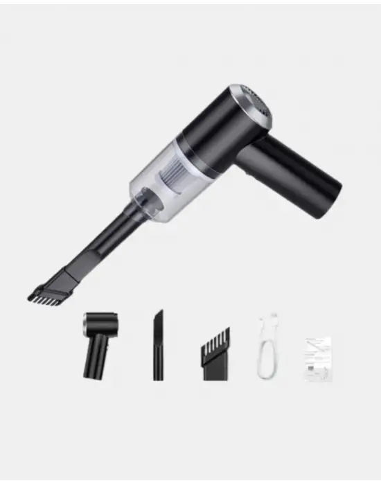 Mini Şarjlı Araç Süpürgesi – 120w Güçlü Motor, 5500pa Vakum Emiş, Yıkanabilir Filtre