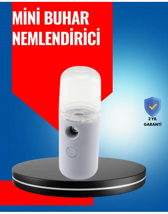 Mini Şarjlı Buhar Nemlendirici – Taşınabilir, Enerji Tasarruflu, Kablosuz Kullanım