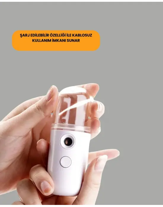 Mini Şarjlı Buhar Nemlendirici – Taşınabilir, Enerji Tasarruflu, Kablosuz Kullanım