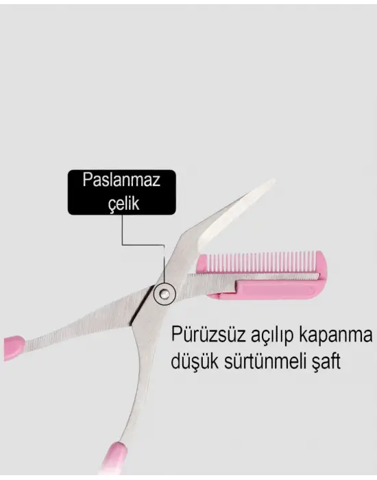 Mini Taraklı Kaş Düzeltici – Hassas Şekillendirme Ve Taşınabilir Tasarım