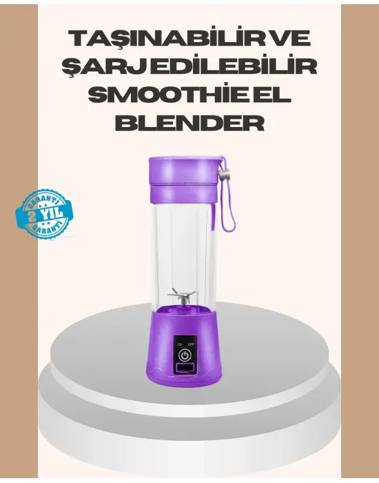 Mini Taşınabilir Blender 380ml Usb Şarjlı Detoks Smoothie Hazırlayıcı