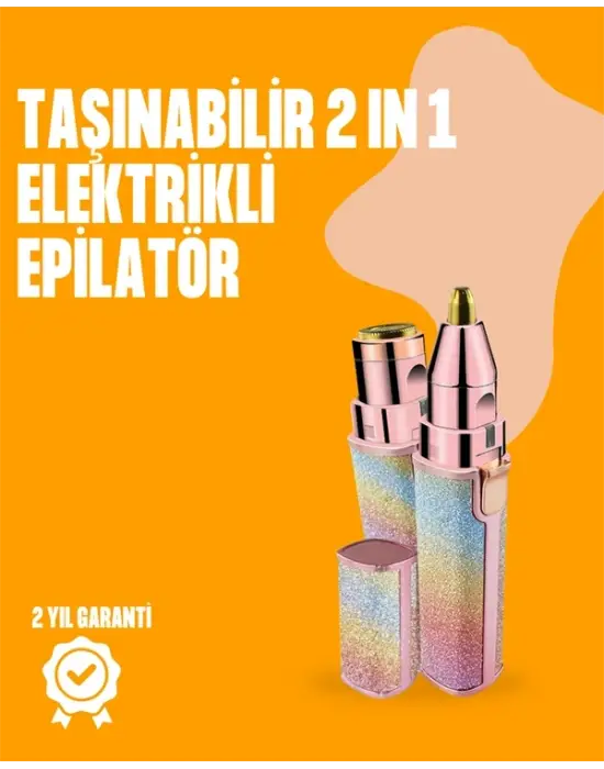 Mini Usb Şarjlı Elektrikli Epilatör – Kaş Ve Yüz Tüy Temizliği İçin 2si 1 Arada