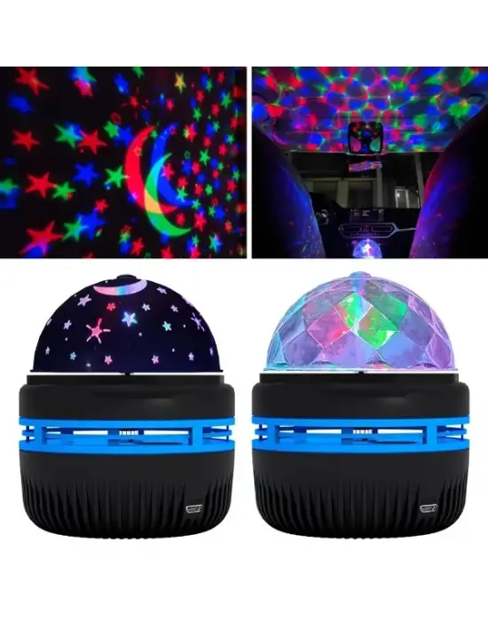 Mini Yıldızlı Projektör Gece Lambası