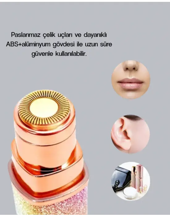 Mini Yüz Ve Kaş Epilatörü – 8000 Rpm Güçlü Motor Ve Paslanmaz Çelik Başlık