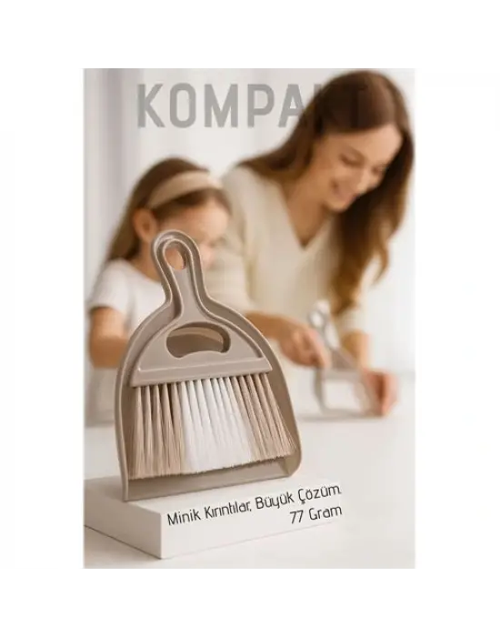 Minimal Tasarım El Faraşı ve Fırça Seti | Masaüstü & Mutfak Tezgahı Mini Süpürge