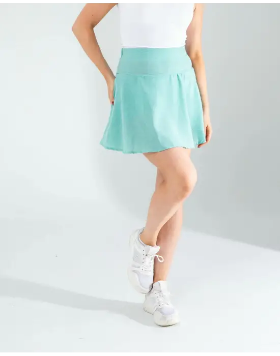 Omarı Keten Şort Etek