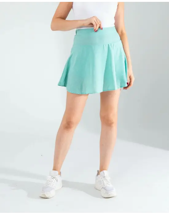 Omarı Keten Şort Etek