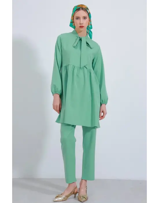 Mint Örme Pantolon Tunik Alt Üst Takım 6654