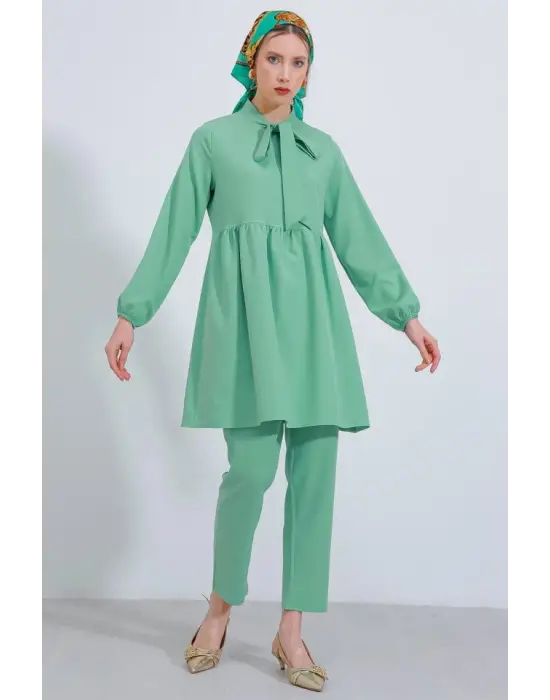 Mint Örme Pantolon Tunik Alt Üst Takım 6654