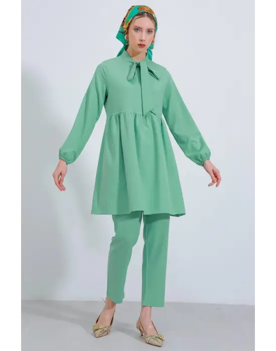 Mint Örme Pantolon Tunik Alt Üst Takım 6654