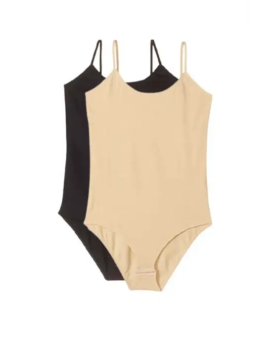 Moda 2 Adet Kadın İp Askılı Çıtçıtlı Body