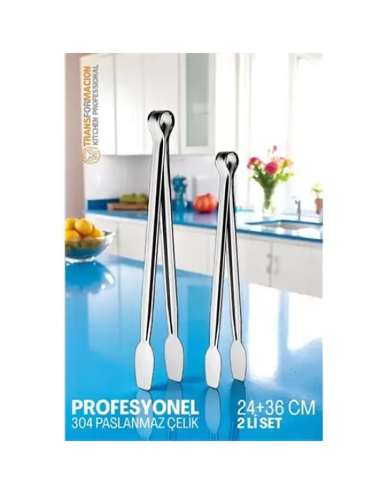 Omarı Çelik 18 ve 36 Cm Mangal Barbekü Maşası