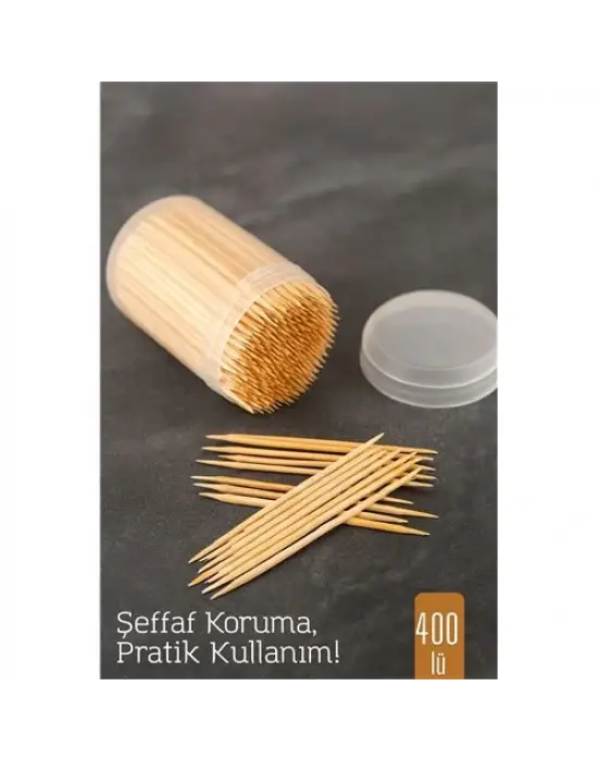 Modacar 400’lü Kapaklı Kürdanlık – Doğal Ahşap Kürdan | Hijyenik Sunum ve Pratik Kullanım