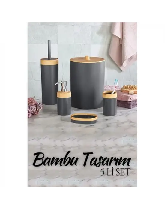 Omarı Yeşil Doğa İçin Tasarlanmış Bambu Banyo Seti