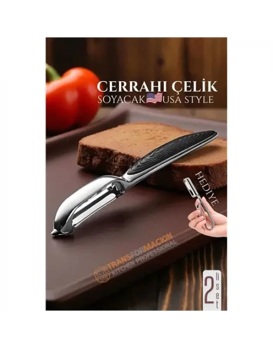 Omarı Profesyonel Paslanmaz Çelik Amerikan Tip Sebze Soyacağı Seti