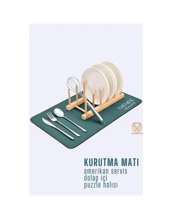 Omarı Bulaşık Durulama ve Kurutma Matı - Emici Tasarım Özellikli