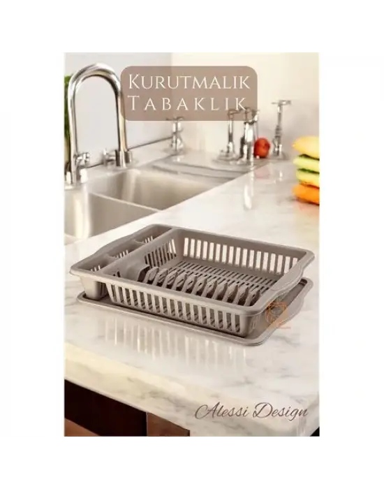 ModaCar Bulaşık Durulama Sepeti Tabaklık Bulaşık Kurutmalık KAHVE Alessi