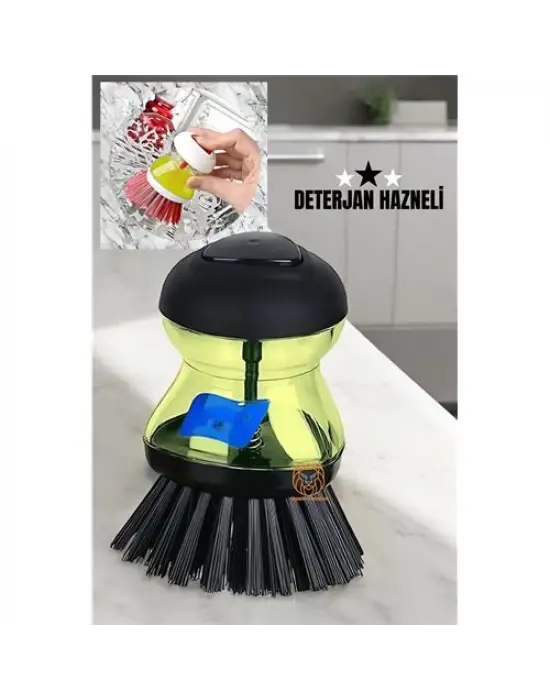 Omarı Pratik Deterjan Hazneli Bulaşık Fırçası