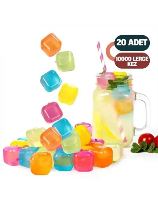 Omarı Kolay Kullanımlı Sürekli Buz Küpleri Seti 20 Parça
