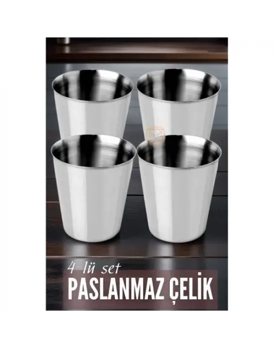 Omarı Elegan Çelik Bardak Seti 4 Adet Tasarım Fazio Giacinto