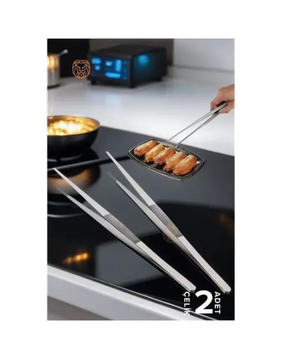 Omarı Çelik Cımbız Maşa Seti - Milano Tasarımı 2li Paket