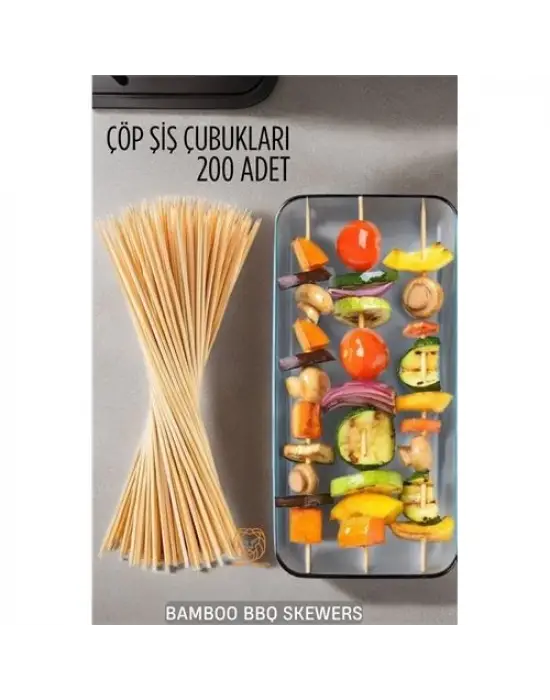 Omarı Pratik Bambu İkram Çubukları Adet
