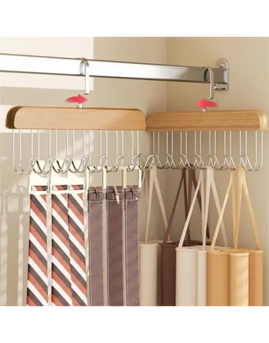 Omarı Pratik Dolap İçi Düzenleyici Askı - Multifonksiyonel Organizer