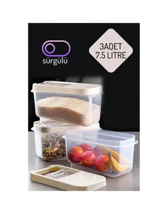 Omarı Pratik ve Şık Bakliyat Saklama Kabı Seti