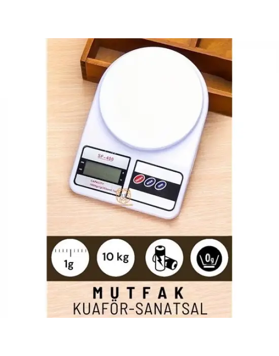 Omarı Hassas Dijital Mutfak Terazisi 10 Kg Kapasiteli