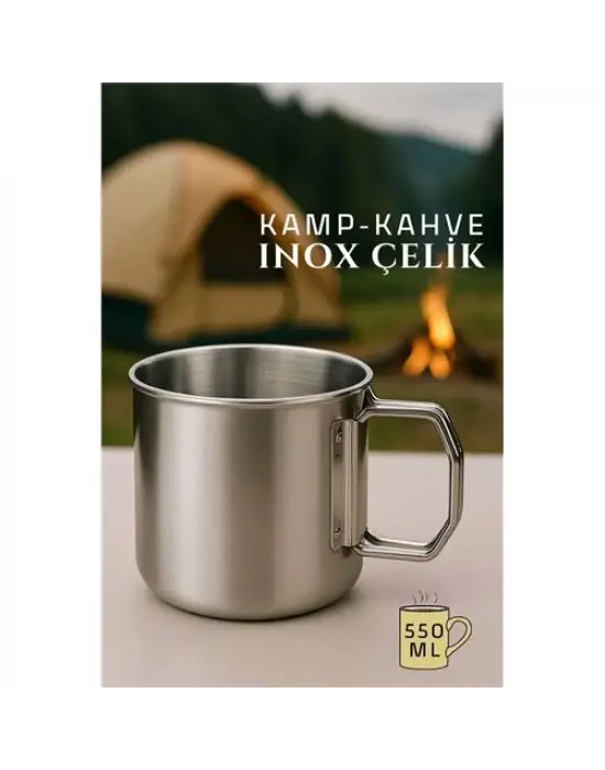 Modacar Inox Kamp Bardağı Profesyonel Inox Çelik 550 ml