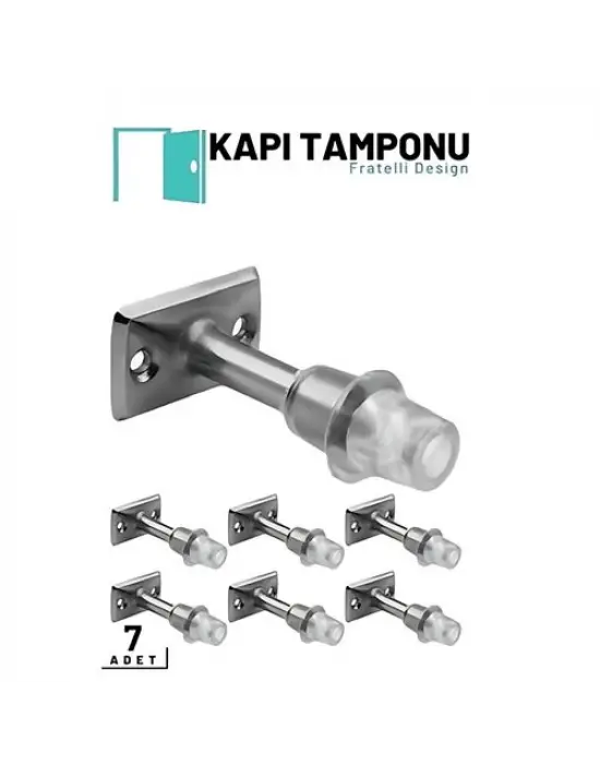 Omarı Silikonlu Kapı Takozu Seti - Kapı Stoperi 7 Parça