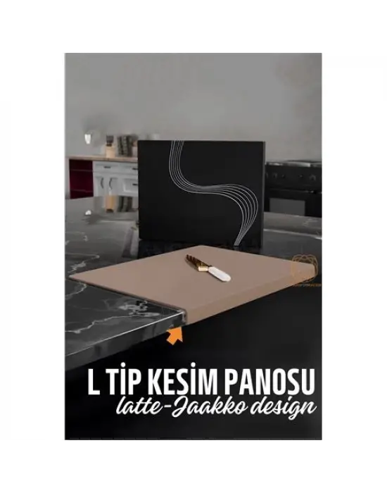 Omarı Elegan Köşeli Kesim Panosu - Kahve Tonları