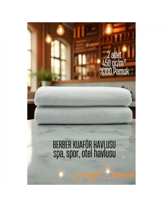 Omarı Ultra Absorbent Pamuk Berber Havlusu Seti 50x90 - Beyaz