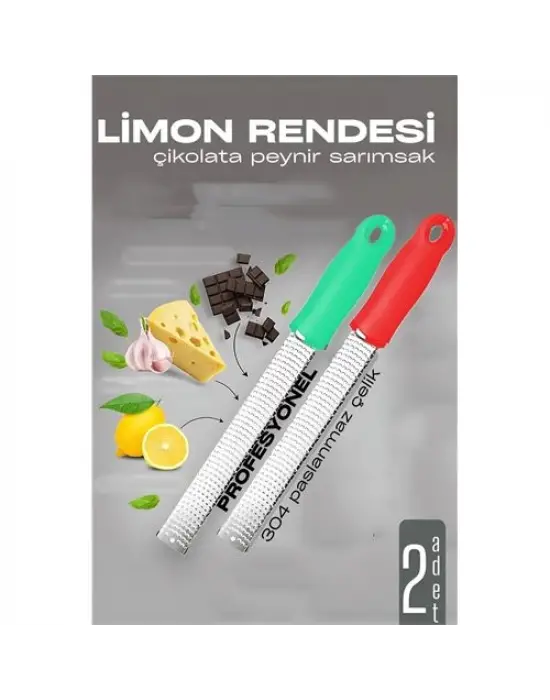 Omarı Lezzetli Peynir ve Çikolata İçin Uzun Limon Rendesi Seti