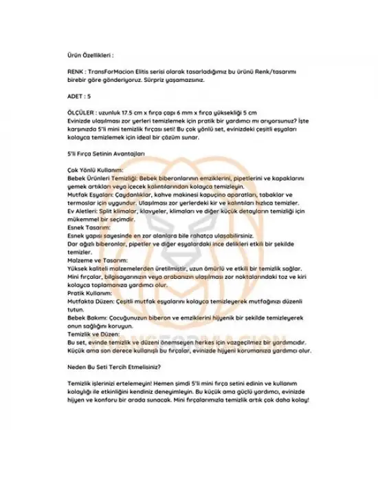 Omarı Pratik Mikro Klima Temizleme Fırçası Seti