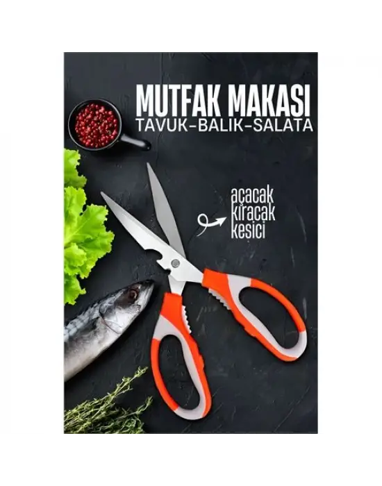 Omarı 3-in-1 Mutfak Makası - Pratik Tavuk Kesme ve Balık Temizleme Aracı