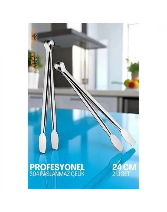 Omarı Çelik 24 Cm Izgara ve Tava Maşası