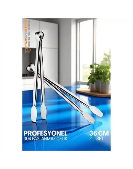 Omarı Çelik 36 Cm Mangal Barbekü Maşası