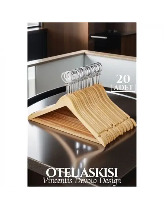 Omarı Ahşap Otel Tip 20li Askı Seti - Vincentis Devoto Design